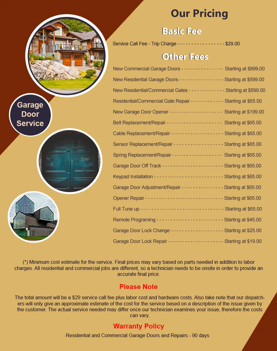 5 Star Garage Doors Chicago, IL 773-423-2043 - pricelist6